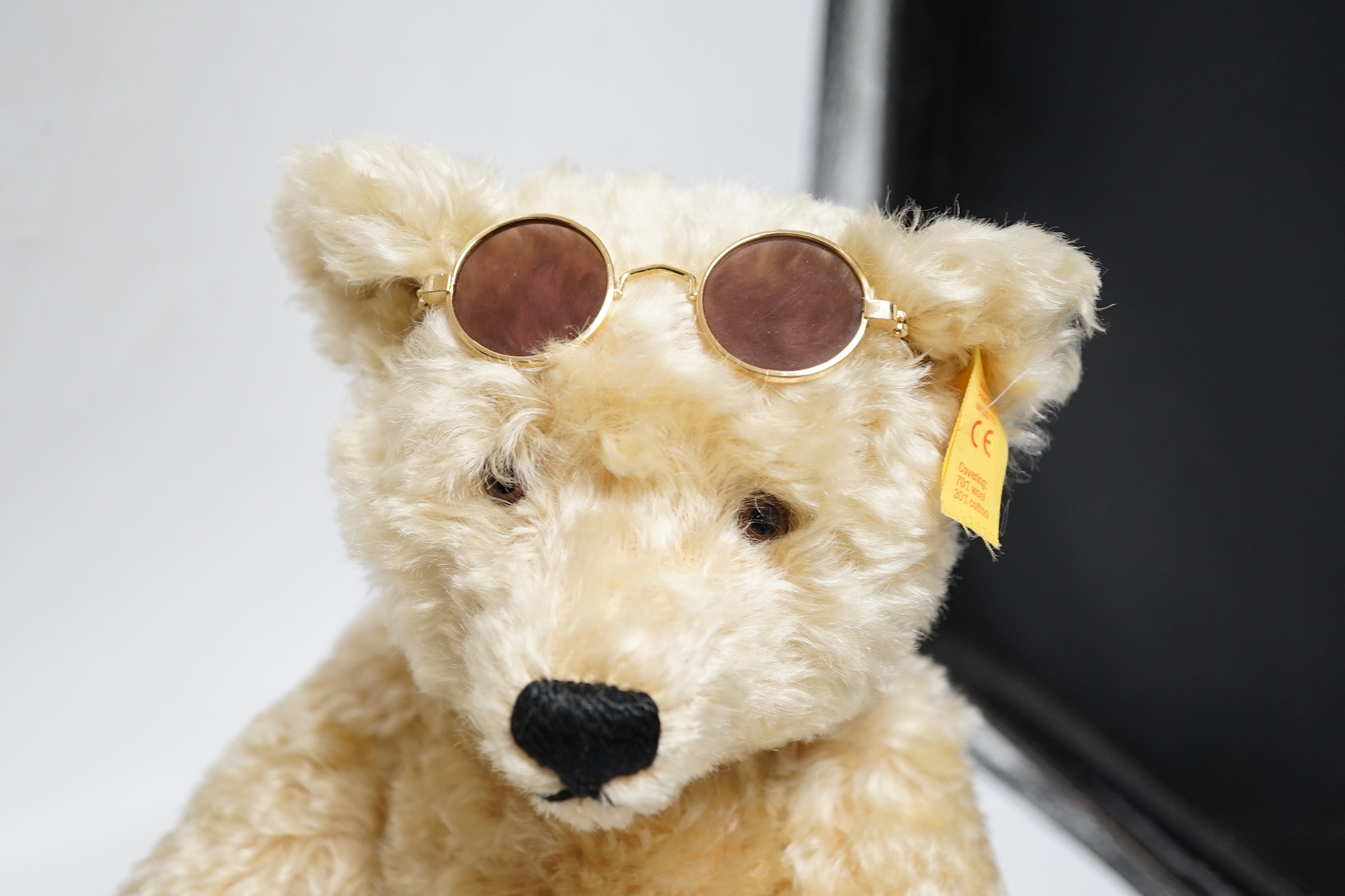 A Steiff Paddington 26cm box and certificate together with a yellow tag Steiff
